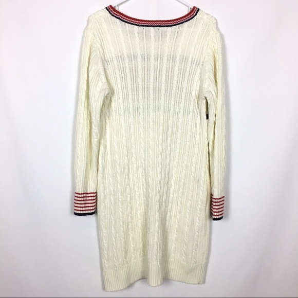 Tommy Hilfiger Ivory Sweater Dress Spell Out XL - Picture 5 of 8